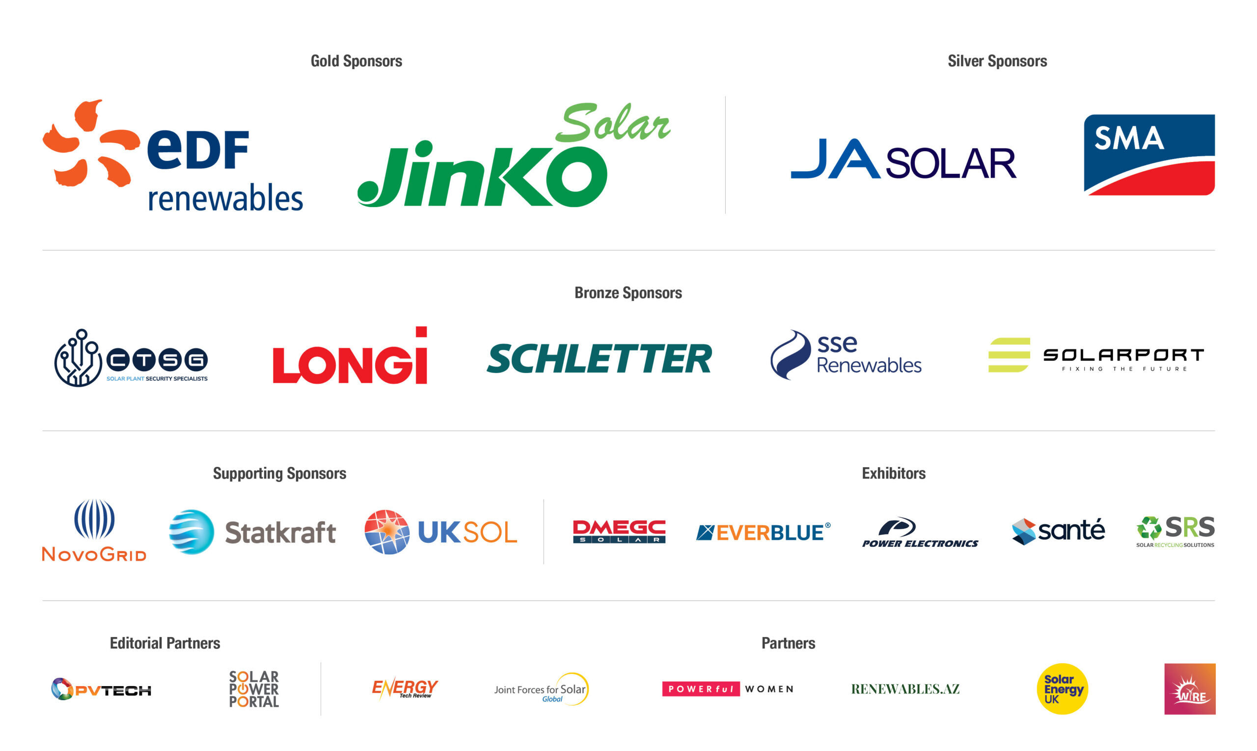 UK Solar Summit Sponsor Pyramid