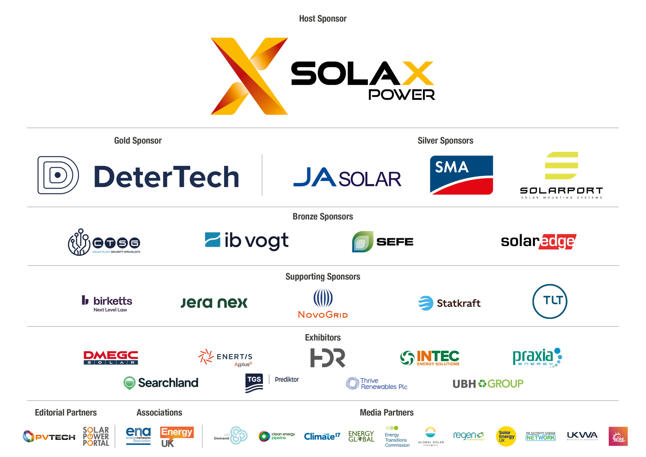 UK Solar Summit 2025 Sponsors and Partners